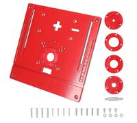 Inserto per fresa trim, piastra per fresatura, piastra di montaggio 2 in 1, in metallo, antiruggine, piastra di fresatura regolabile con precisione per tagliare il legno