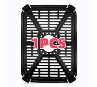 Inserto per griglia friggitrice ad aria in acciaio inox con base di supporto a doppia funzione e camera di separazione dell'olio per un facile utilizzo (2 pezzi)