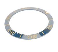 Inserto per Lunetta per Orologio in Pregiata Ceramica da 38 Mm con Perline Bianche Illuminanti, Previene i Graffi, Leggero e Compatto, per Orologiai e Riparatori (Carattere oro