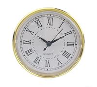 Inserto per orologio al quarzo con numeri romani e lunetta dorata per l'integrazione in piccoli disegni di vetro e orologi
