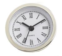 Inserto per orologio al quarzo da 60 mm con bordo dorato e quadrante bianco con numeri arabi, parte di ricambio rotonda per la realizzazione di orologi fai da te, la riparazione o l'aggiornamento di