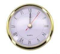 Inserto per orologio al quarzo da 80 mm, con numeri arabi e romani, ricambio per quadrante orologio, adatto per fori di diametro 73 mm, per progetti fai da te con guarnizione in gomma ()