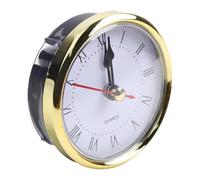 Inserto per orologio al quarzo, diametro 80 mm, con cronometraggio di precisione e semplice processo di sostituzione della batteria (oro romano)