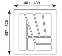 Inserto per Posate 50cm Ritagliabili Cassetta 401-490mm Accorciabile Multi-50