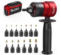 Inserto per rivetto per avvitatore a batteria e trapano, adattatore per | VLOXO Set di pinze per rivetti professionali per dadi rivettati, accessorio per rivetti ciechi per dadi M3-M10 e 245 pezzi