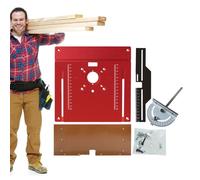 Inserto per tavolo di fresatura - Inserto per piastra di fresatura, guida per fresatrice in alluminio multiuso con scala trasparente per la lavorazione del legno | Utensile con goniometro, accessori p