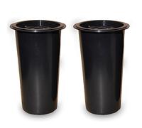 Inserto per vaso funerario con distributore di fiori, 2 pezzi, in plastica, diametro 9,5 cm, altezza 19 cm