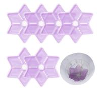 Inserto refrigerante per elmetto rigido, blu, design a forma di fiore, riutilizzabile, per protezione dal calore (viola, 4 pezzi)