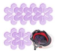 Inserto refrigerante per elmetto rigido, blu, design a forma di fiore, riutilizzabile, per protezione dal calore (viola, 6 pezzi)