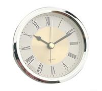 Inserto rotondo per orologio al quarzo da 89 mm con lancette argento e oro per sostituzione sveglia fai da te, intarsio del quadrante da 89 mm, per progetti di decorazione e riparazione della casa