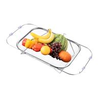 Inserto scolapasta sopra il lavello, scolapiatti in acciaio, per frutti di bosco, pomodori, uva, fragole, appartamento, dormitorio, campeggio, amanti della cucina