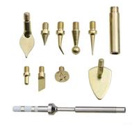 Inserto termico in ottone, strumento di taglio per saldatore TS100, testa di precisione hot-swap per stampa 3D ABS nylon intaglio legno incisione artigianato (set 2)
