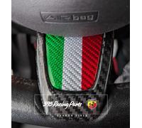 Inserto Volante in VERO CARBONIO Tricolore Fiat Abarth 500 - 695 Pre Restyling