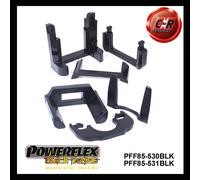 Inserts Powerflex Black Gbox E UpEngMnt Per Audi A3 + 4WD2 03-12 PFF85-530+31BLK