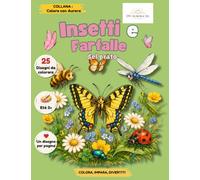 Insetti e farfalle del prato: Libro da colorare