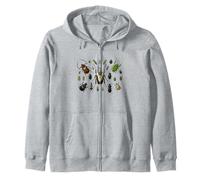 Insetti Specie divertente Insetti Entomologia Vintage Entomologo Felpa con Cappuccio