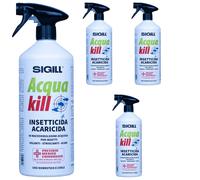 Insetticida Acaricida Acqua Kill Insetti Striscianti Volanti Acari 750ml 4 Pezzi
