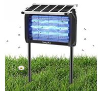 Insetticida Elettrico Solare 10W per Esterno - Lampada Antizanzare, 4000V Trappola per Mosche con Luce UV, Impermeabile IPX5, Uccidi Zanzare per Cucina, Casa, Patio, Giardino, Campeggio