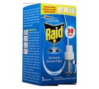 3 Conf. Raid Ricarica Liquida per Diffusore Insetticida Inodore Zanzare Tigre
