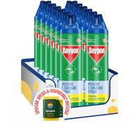 Insetticida spray per mosche e zanzare - 400 ml kit con Spugna Brandizzata SPESA & RISPARMIO Inclusa - Variazioni 4/8/12 Pezzi (12)