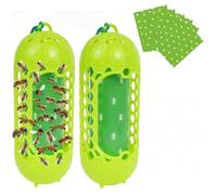 Insetticida Vespe Impermeabile, 2 Pezzi trappola mosche Con 8 Adesivi Sostitutivi Il Colore Attira Non Tossico, Insetti Trappola per Vespe Calabroni, Mosche, Giallo Giacche, Tromba E Api