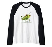 Insetto Grasshopper fresco per una giornata giocosa Maglia con Maniche Raglan