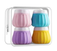 INSFIT 4 barattoli in silicone da 50 ml, contenitori da viaggio approvati dalla FDA, senza BPA, accessori da viaggio a prova di perdite, con coperchio per cosmetici, lozioni, crema viso