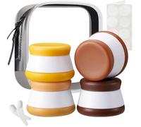 INSFIT 4 contenitori per crema in silicone, approvati dalla FDA, 20 ml, contenitori da viaggio con coperchi, confezione da 4 accessori da viaggio senza BPA, per lozione liquida con etichette e mini