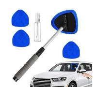 Inside Car Window Cleaning Tool - Auto Window Cleaner Tool | Extendable Handle Interior Cleaner Towel Brush | Lightweight Automotive Inside Cleaning | Microfiber Towel Brush With Extendable Handle