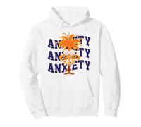 Inside out 2 Anxiety Felpa con Cappuccio, Unisex per Adulti, Bianco, XL