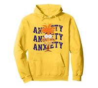 Inside out 2 Anxiety Felpa con Cappuccio, Unisex per Adulti, Limone, XL