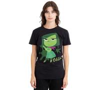 Inside Out 2 Disgust Ladies T Shirt, Black, Nero, XL Donna