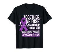 Insieme aumentiamo la consapevolezza del cancro al pancreas Purple Ribbon Maglietta