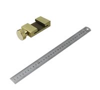 Insieme del Calibro Righello In Acciaio Posizionamento Blocco Ottone Angolo Scriber Linea Di Marcatura Calibro For Localizzatore Fai Da Te Carpenteria Strumenti Misura(Type-B)
