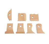 Insieme di 7 strumenti di formazione per la modellazione di argilla in ceramica in legno di faggio, ideale per la scultura e lo stampaggio, per tutti i livelli, nel legno di faggio