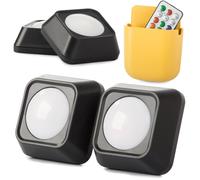 Insieme di due LED wireless autoadesivi lampade RGB + Remoto Control