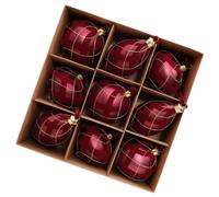 Insieme ornamenti con cappuccio a nastro, albero, A