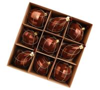 Insieme ornamenti con cappuccio a nastro, albero, Coffee