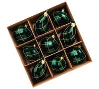 Insieme ornamenti con cappuccio a nastro, albero, Dark green