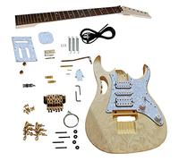insieme professionale della chitarra elettrica Corpo In Tiglio Tastiera In Palissandro Manico In Acero Kit Di Costruzione Completo Per Chitarra Elettrica Fai-da-te Con Viti Di Montaggio kit per chitar