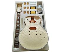 insieme professionale della chitarra elettrica Kit Chitarra Incompiuto Corpo In Mogano Okoume Collo Impiallacciato In Acero Fiammato Set Di Accessori Per Chitarra Elettrica kit per chitarra incompiuto