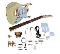 insieme professionale della chitarra elettrica Kit corpo chitarra incompiuto Corpo in tiglio Tastiera in palissandro Costruisci il tuo set di chitarra kit per chitarra incompiuto