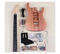 insieme professionale della chitarra elettrica Kit Per Chitarra Elettrica Con Tutti Gli Accessori Corpo In Legno Di Okoume Manico In Acero Battipenna Nero Non Rifinito kit per chitarra incompiuto