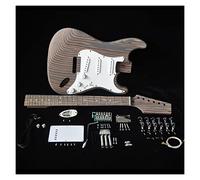 insieme professionale della chitarra elettrica Kit Per Chitarra Elettrica Fai-da-te Da 40 Pollici Con Corpo In Legno Di Zebrano Manico E Tastiera In Legno Di Zebra 22 Kit Di Pickup Per Pickup SSS kit
