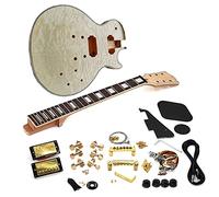 insieme professionale della chitarra elettrica Kit per chitarra elettrica fai-da-te Flame Maple Veneerr Mogano Okoume Body Neck Tastiera kit per chitarra incompiuto