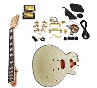 insieme professionale della chitarra elettrica Manico All-in-one In Mogano, Corpo In Okumè, Impiallacciatura In Acero Fiammato, Costruisci Il Tuo Kit Completo Per Chitarra Elettrica kit per chitarra i