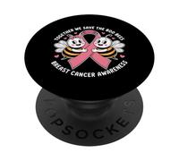 Insieme salviamo la consapevolezza del cancro al seno delle api Boo PopSockets PopGrip Adesivo