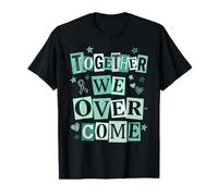 Insieme sconfiggiamo Il Cancro alle ovaie Support Teal Collage Maglietta