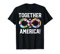 Insieme Siamo América Infinity Flag Sign Maglietta
