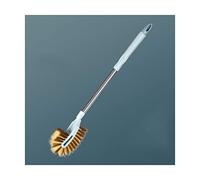 insiemi della spazzola della toletta, Scopino for WC in plastica con manico lungo Testina a doppia faccia for pulizia bagno Pratico(Blue)